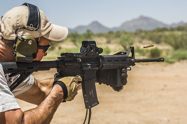 A man firing a Bushmaster carbine using Federal ammunition successfully shot all 10,000 steel rounds without any malfunctions.