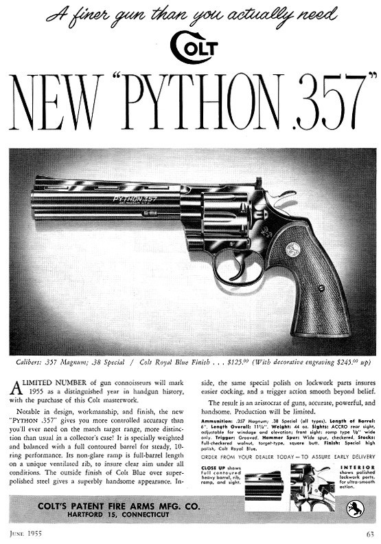 A vintage ad that run during the Colt's introduction to American shooters in 1955. (Image Courtesy: Creative Commons/Colt)